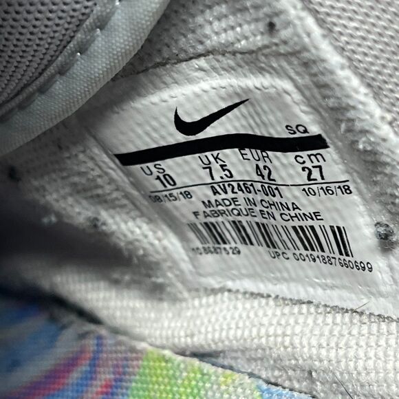 Nike Air Force 1 Jester XX Floral Print Platinum Gray Women’s 10 AV2461-001 - Picture 8 of 8